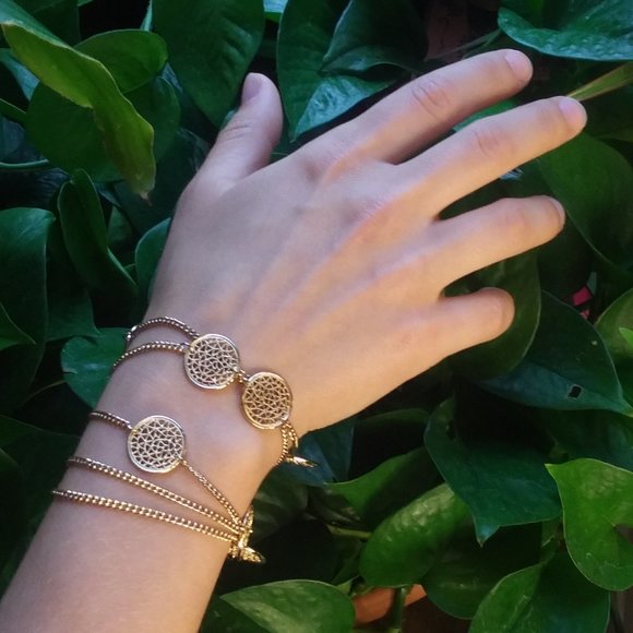 Gold Medallion Wrap Bracelet - Picture 4 of 8